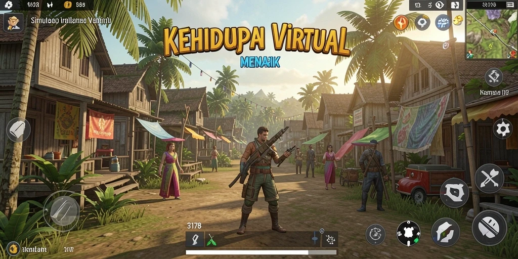 Tangkapan layar gameplay 3178 menampilkan aktivitas interaktif karakter dalam dunia virtual.