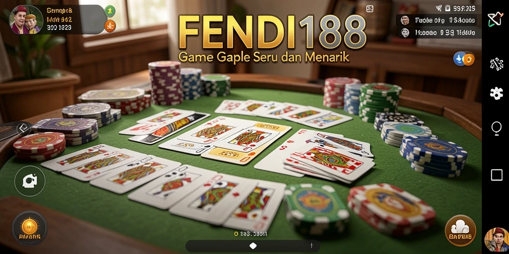 Tampilan menarik dari gameplay Gaple di FENDI188.