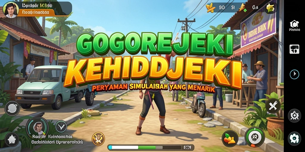 Tampilan gameplay menarik dari GOGOREJEKI yang penuh warna.