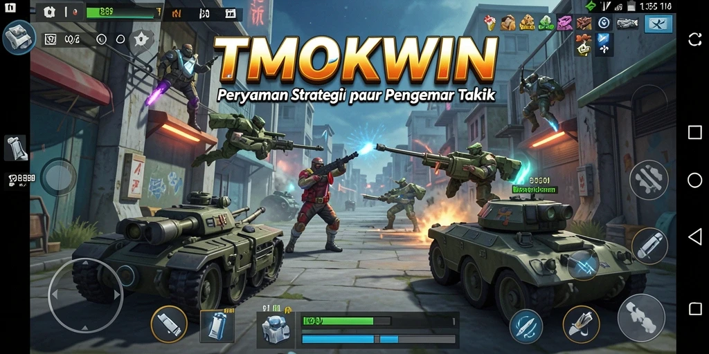 Tampilan gameplay TMOKWIN yang menegangkan dan strategis.