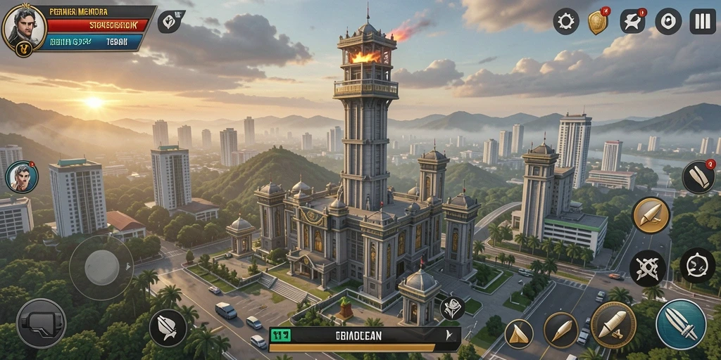 Tangkapan layar utama V07 menunjukkan aksi Tower Defense yang mendebarkan.
